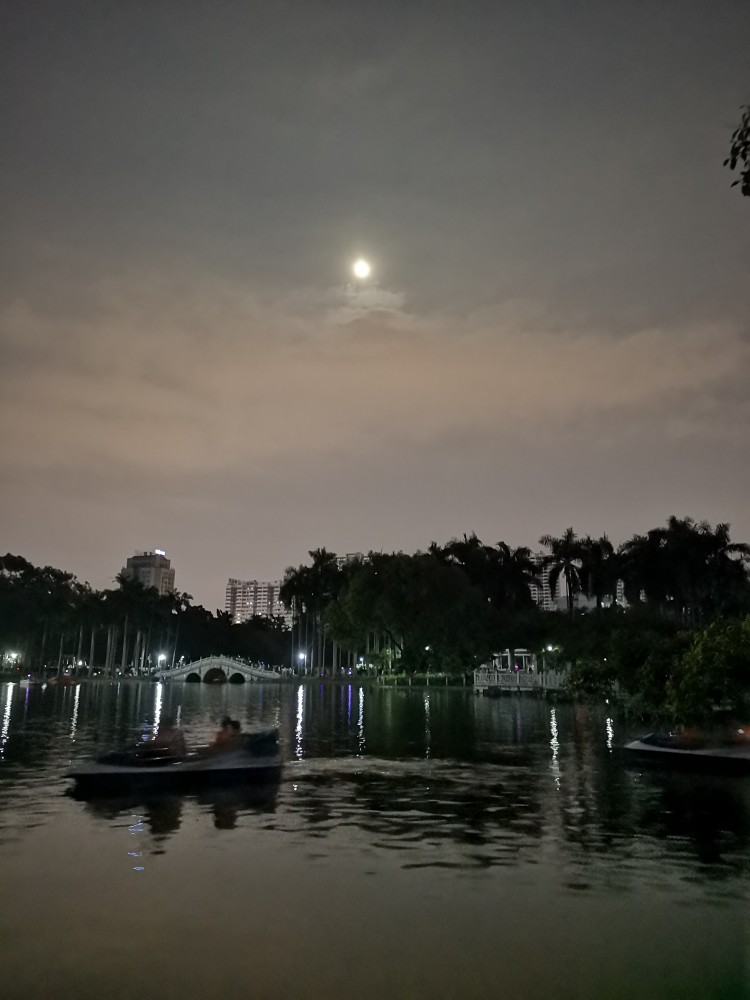 南宁人民公园的中秋月夜