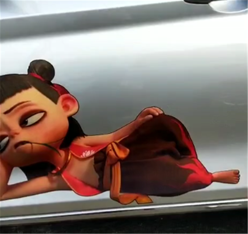 8万汉腾x5现街头,侧面贴"哪吒",还配电影中经典的一句台词