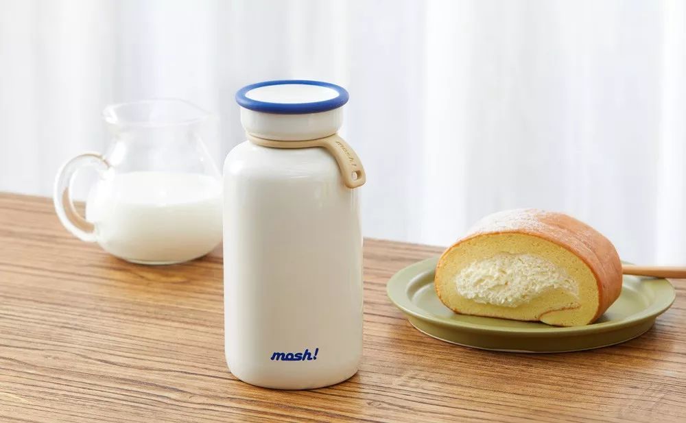 mosh复古保温杯牛奶瓶造型太惹人喜欢