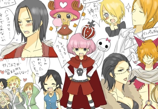 当海贼们都发生了性反转女帝变成世界最帅美男子山治化身萌妹