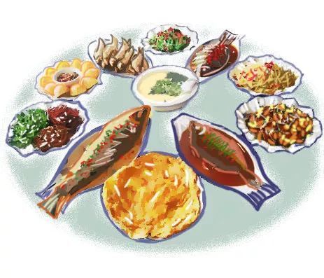 除此之外赫哲族鱼宴还有刹生鱼,冻鱼片,鱼籽,江水炖江鱼,鱼丸汤等