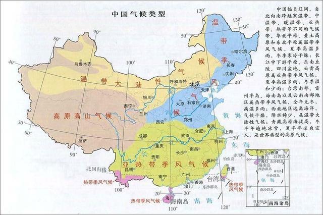 气温|读我国七月平均气温分布图，寻找我国夏季气温最高和最低的地方
