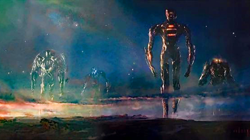 漫威曝光"天神组"概念照,头部比地球大数倍,外形酷似武器大师