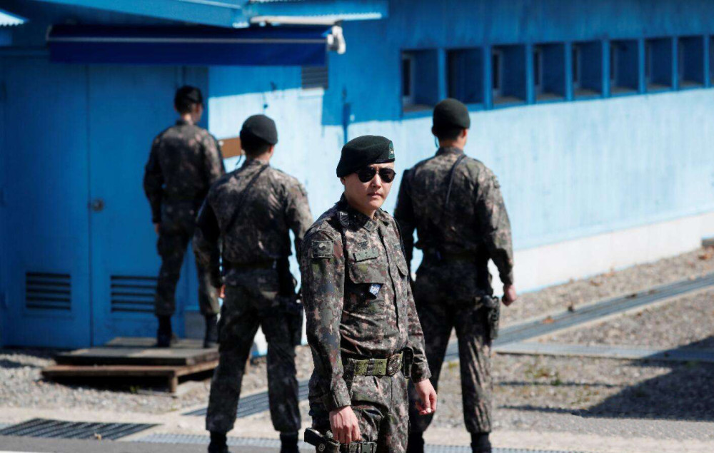 驻守板门店的韩国士兵