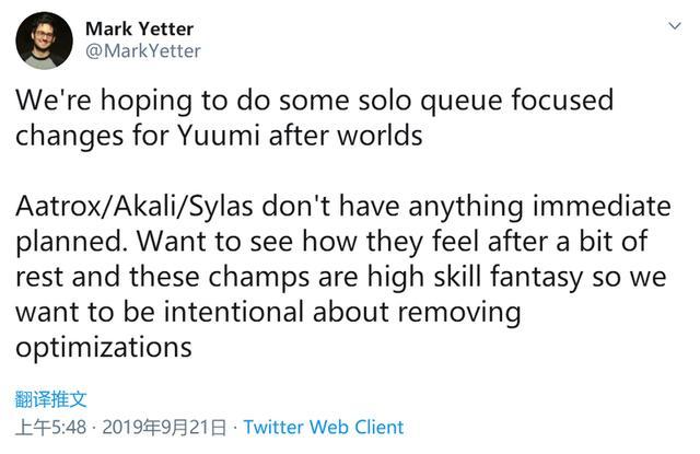 英雄联盟 剑魔 阿卡丽胜率垫底 设计师表示不会再削弱他们