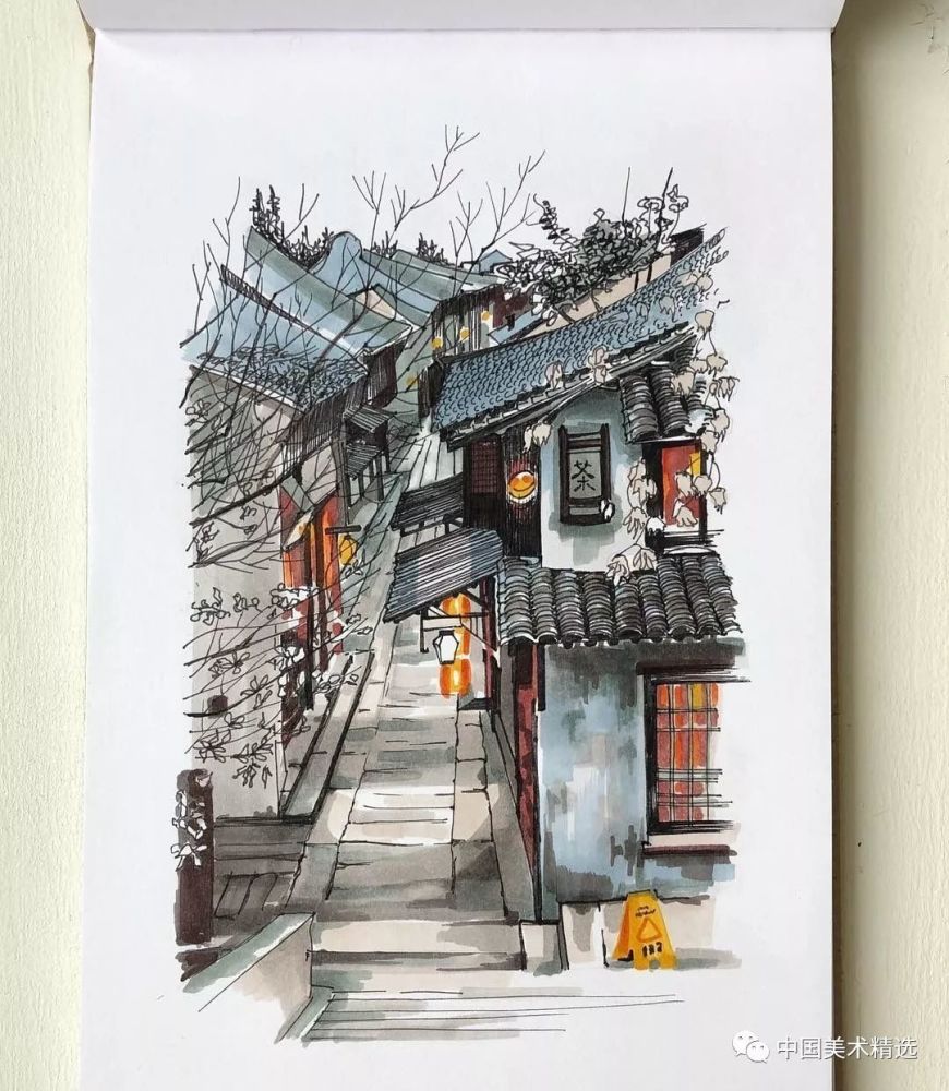 马克笔下的建筑之美,神仙视角