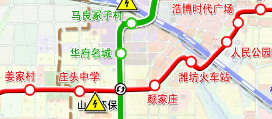 其中,山水环保站与未来的轻轨4号线相交.