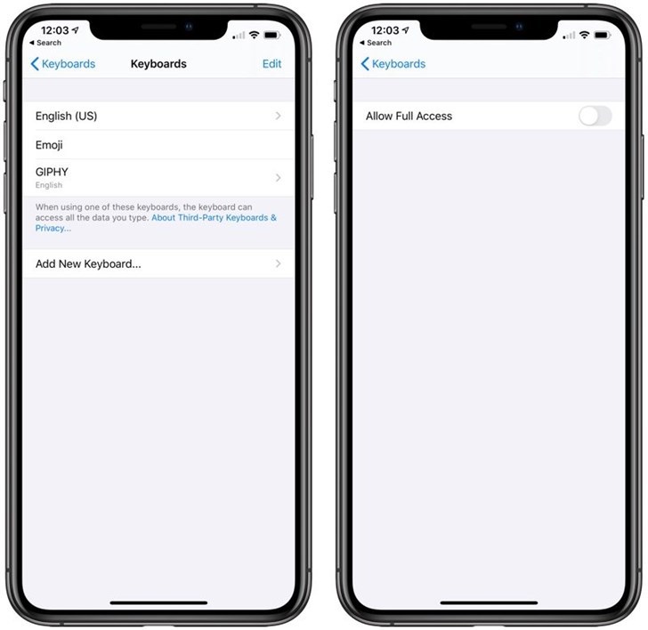 苹果iOS13和iPadOS存第三方键盘漏洞 官方：即将修复