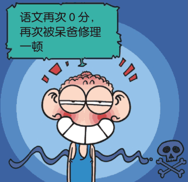 搞笑漫画呆头被爸爸揍的满头是包却凭借聪明才智完美伪装