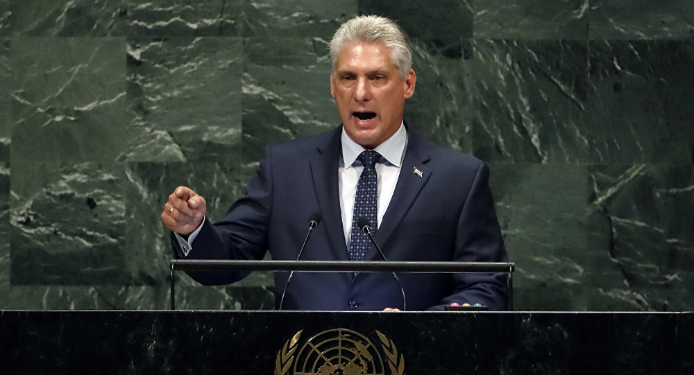 古巴总统抨击美国制裁是一种种族灭绝政策