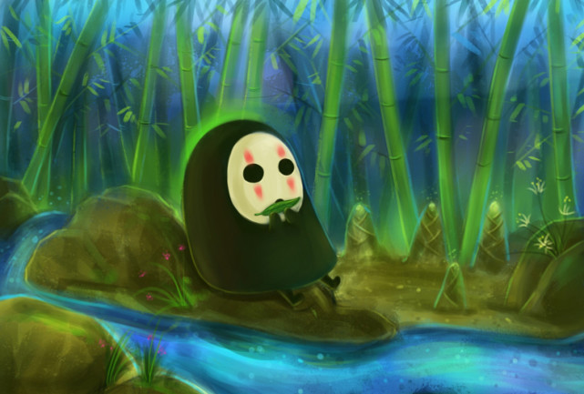 萌版无脸男壁纸,太可爱了吧!