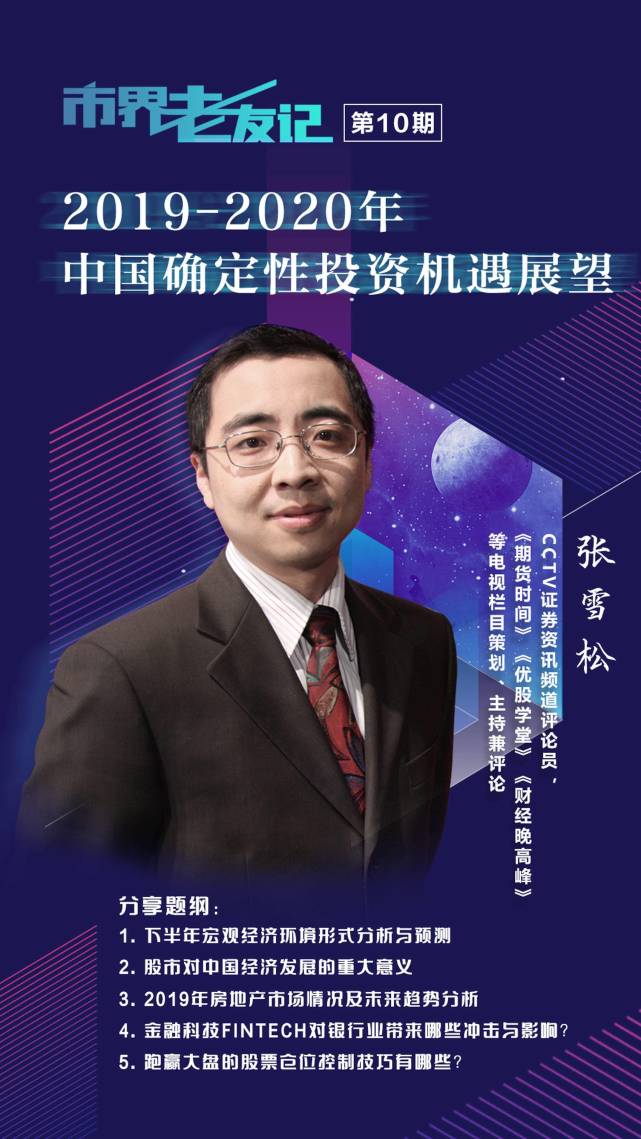 《优股学堂》《财经晚高峰》等电视栏目策划,主持兼评论张雪松 ,做客"