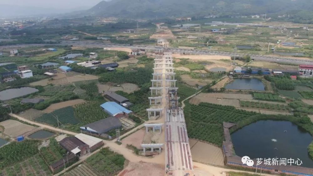 联十四线芗城段控制性工程埔里大桥开始梁片架设