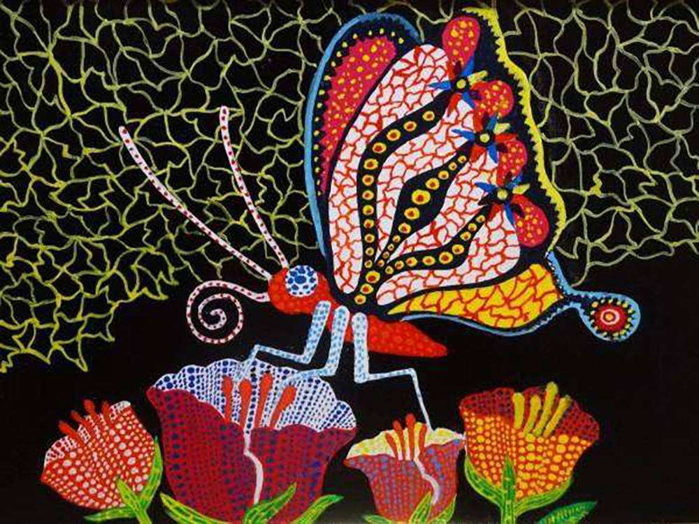 她患有精神病只会画幻觉中的圆点却被评为史诗级艺术家