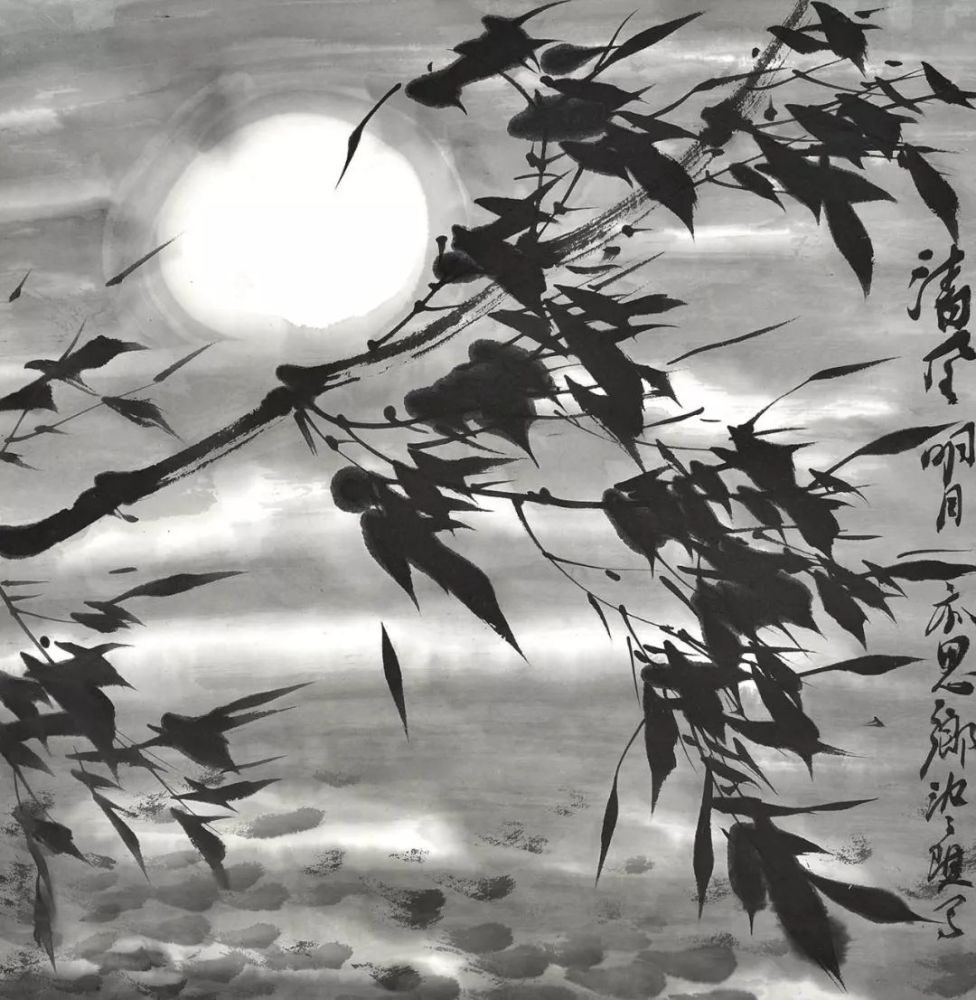 月夜下的竹