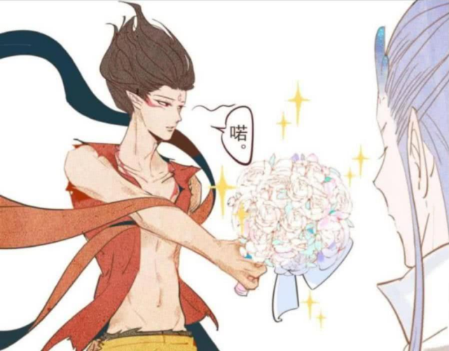 藕饼cp:哪吒表演"魔术",变出大花束,漫迷表示是心动的感觉