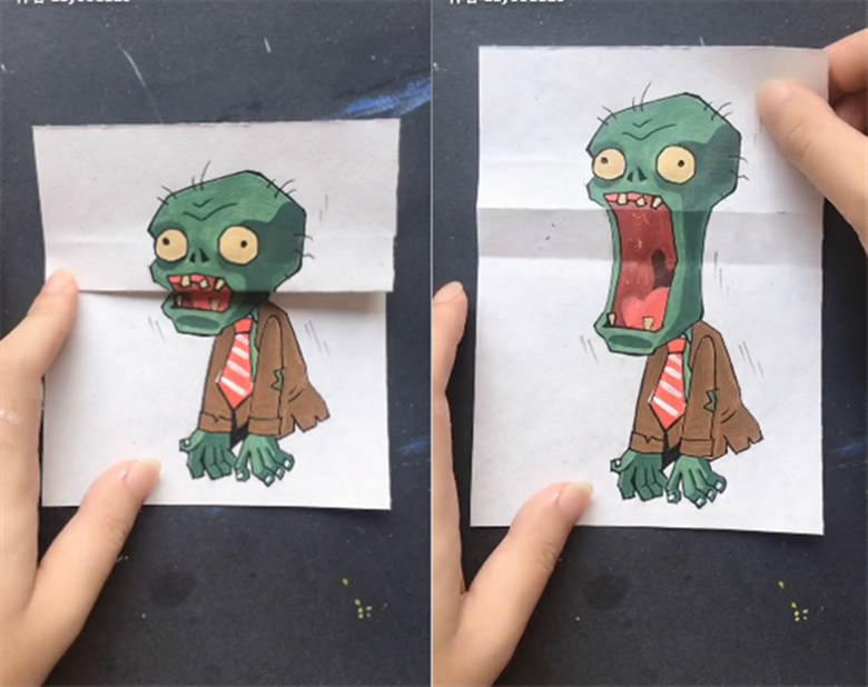 "折叠画"来袭,僵尸可爱,懒羊羊委屈,看到派大星:牙怎么了?