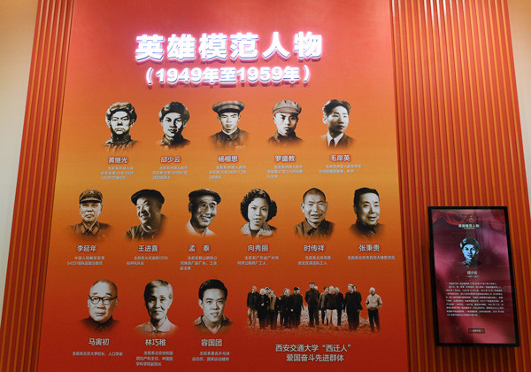 黄继光,王进喜,时传祥,容国团,西安交通大学"西迁人"爱国奋斗先进群体