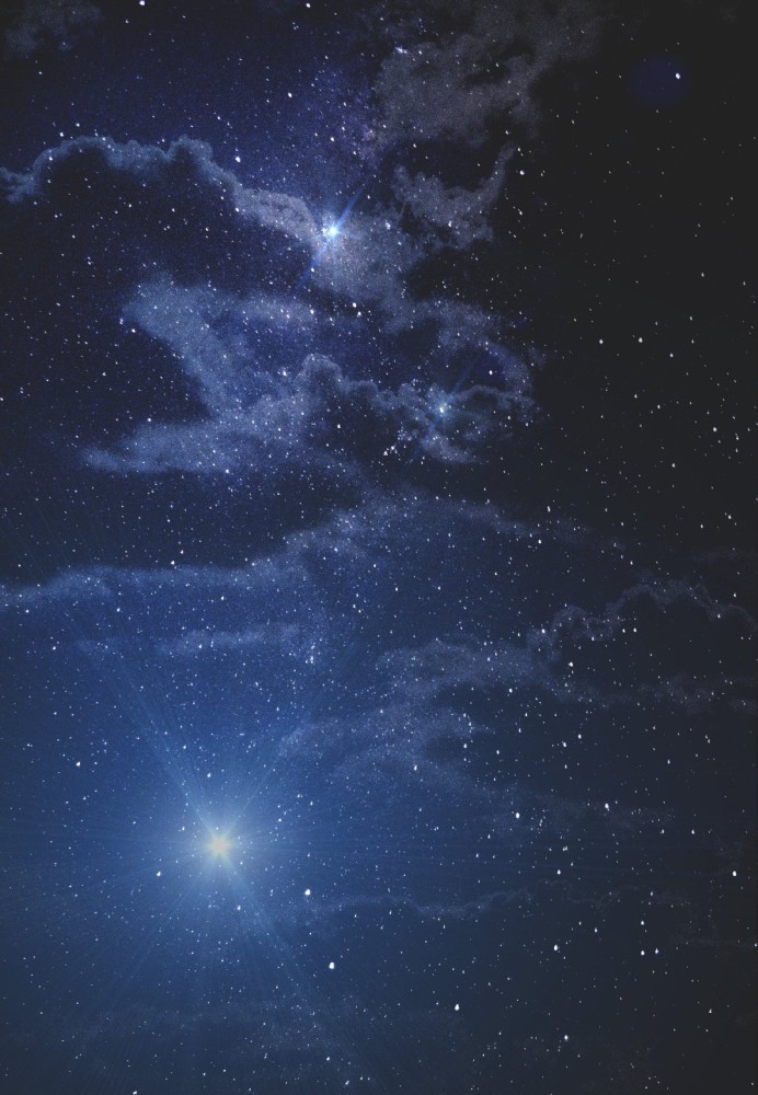 唯美星空背景图:夜空中的星,照亮我们前行的路