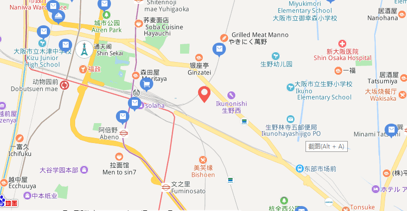 地理位置優越大阪優築位處大阪市南部的文化旅遊購物區——天王寺