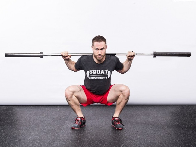 脚趾向外转仅能改变内收肌群的开启,臀部肌肉与股四头肌(深蹲中的主要