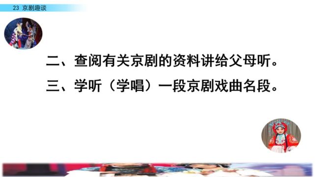 部編版六年級上冊第23課京劇趣談圖文講解知識點梳理