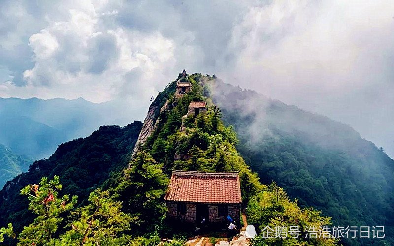 陕西西安终南山第一峰非常神奇,千斤铁庙坐山巅,山势险峻景色好