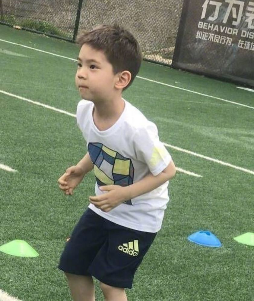 6岁嗯哼变寸头,身高已达杜江胸部,网友:遗传基因太好了