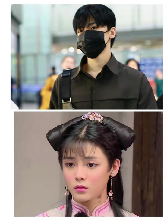 男明星中的女装大佬小猴子,侯明昊机场穿搭太酷了,真是可美可帅