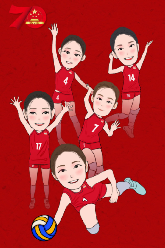 中国女排16人漫画形象出炉谁最萌东京哪12人会继续留队