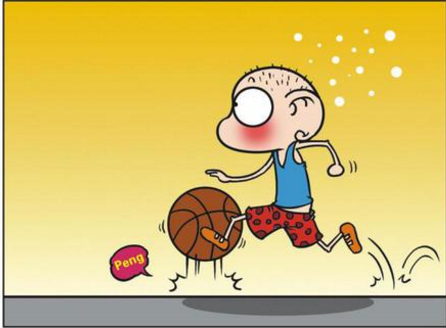 爆笑趣事:呆头打篮球被"盖帽",呆头:我看不见路了!