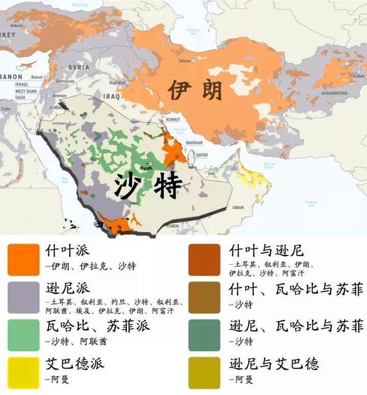 (中东内部的宗教冲突.