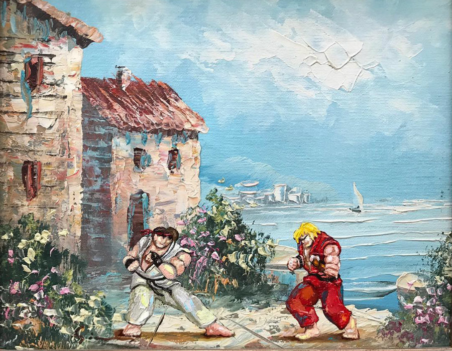 油彩画 洋画 (油絵額縁付きで納品対応可) P12号 「古都 トリノの街 