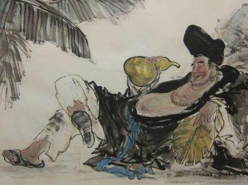 道济欣赏着一派杨柳轻拂,春暖花开,湖光山色的美丽