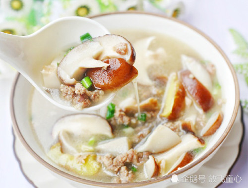 汤汁浓郁鲜美嫩滑香菇瘦肉汤营养好喝又简单孩子最爱喝的汤