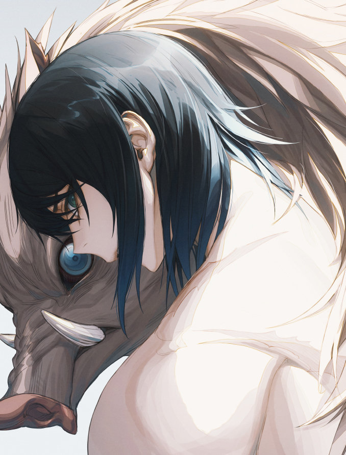 岛国画师笔下的鬼灭之刃,祢豆子真的凶,伊之