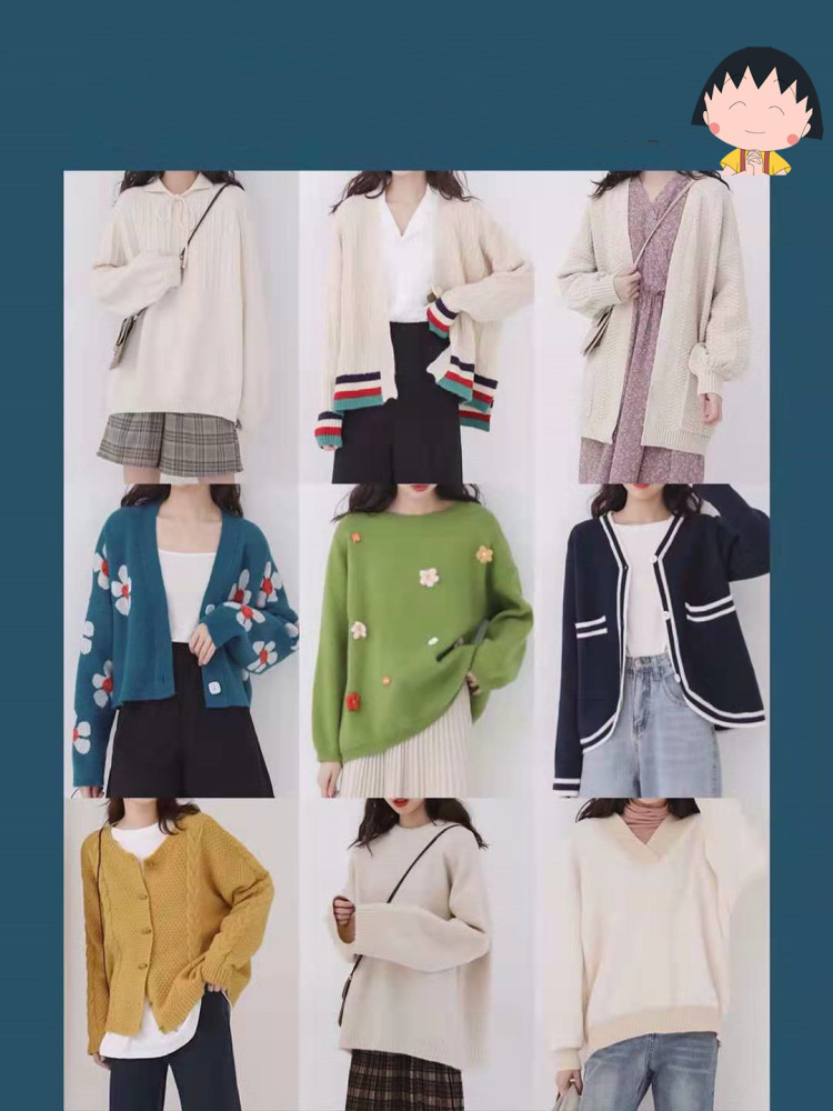 72款神仙色系毛衣穿搭,显瘦减龄韩系爆表,做秋冬的彩虹女孩