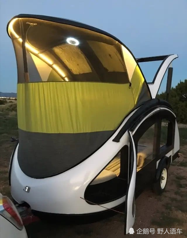 只有136公斤的轻量化小水滴拖挂房车,到底是长什么样的?