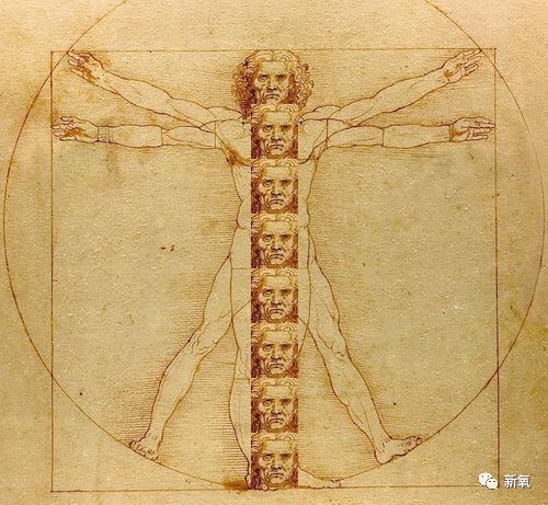 把羊的达芬奇名画《维特鲁威人》拿上来(这是人体各种黄金比例的教科