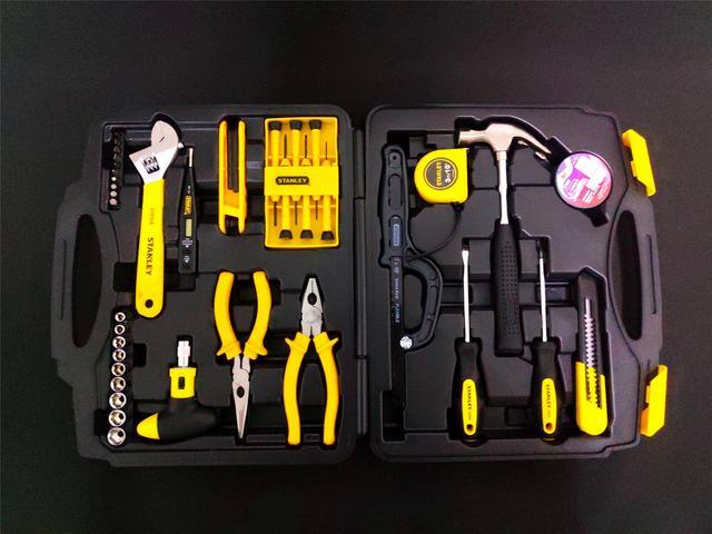 diy达人必备工具,229元史丹利45件家庭维修工具套装体验