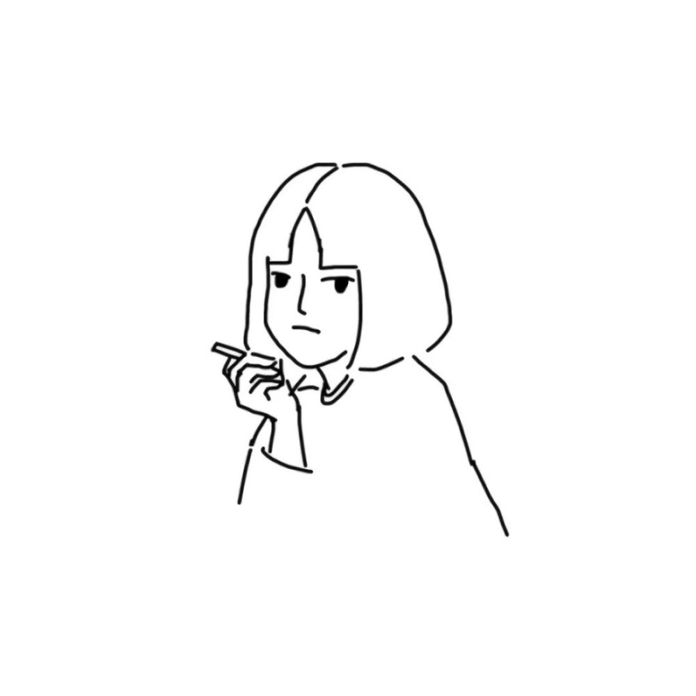 每天学一幅简笔画个性简笔画微信个性头像