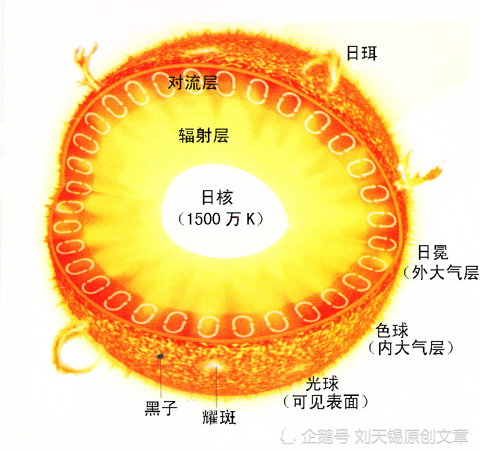 太阳分层由内向外图片