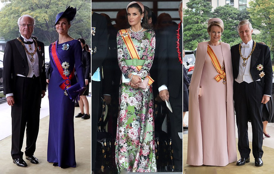 各国夫人出席日本天皇即位典礼礼服造型太惊艳比走秀还精彩