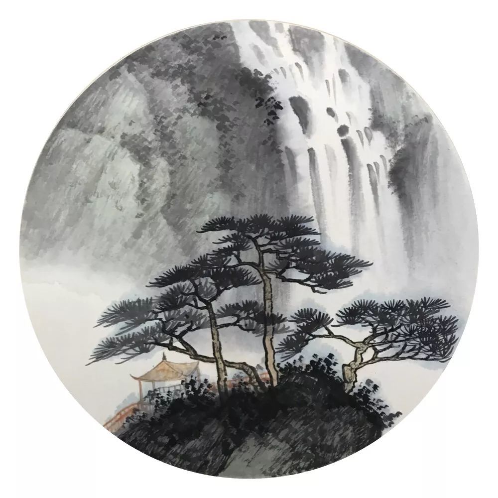 河南许昌:画家张洪涛:斗方山水画作品展!