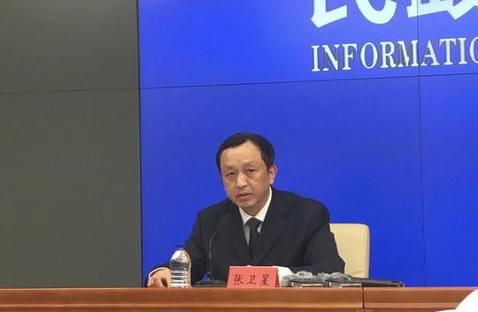 民政部新闻发言人,办公厅主任张卫星 摄影:封面新闻记者 滕晗