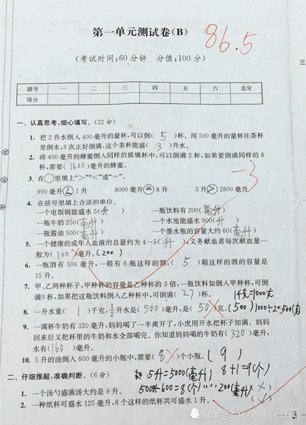 小学四年级数学考试 学生考了86分 班级第10名 回到家里却挨打了 腾讯新闻