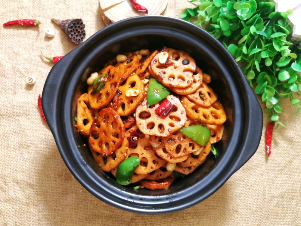 简单下饭干锅藕片