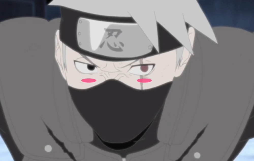 带土也太会撩了 借卡卡西手比心 得逞后开心地笑了出来 腾讯新闻