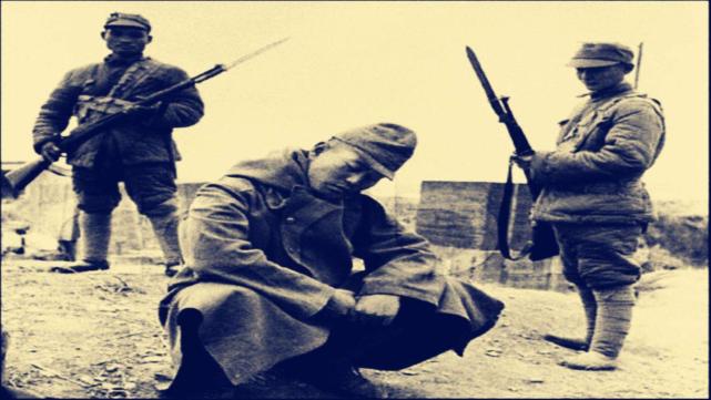 中国军队俘虏的日本士兵