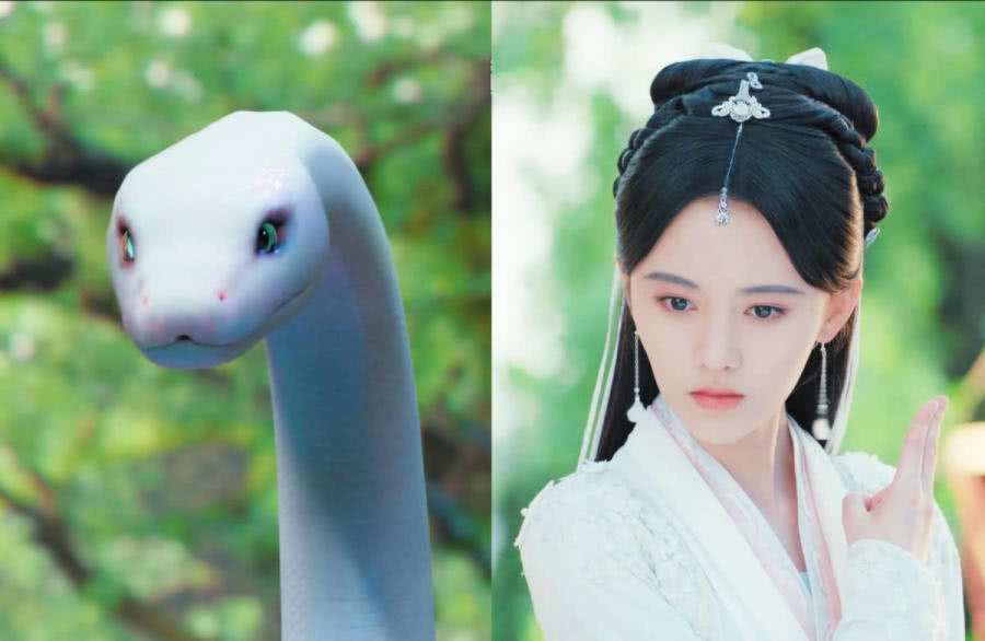 各版本蛇妖现出原形对比,鞠婧祎灵动,看到她:未成年吗?